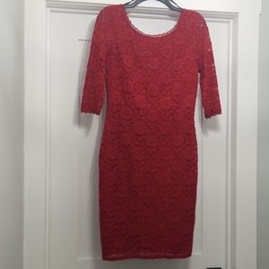 Red lacey dress